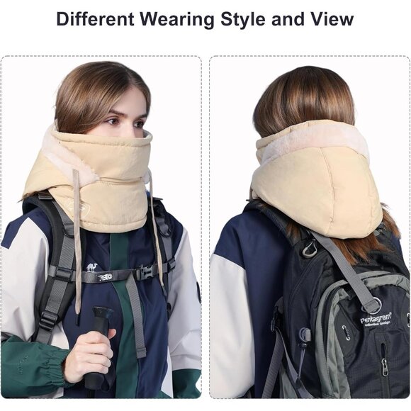 Unisex Winter Balaclava Hat Faux Fur Fleece Warm Cover for Snow Sports - Picture 5 of 9